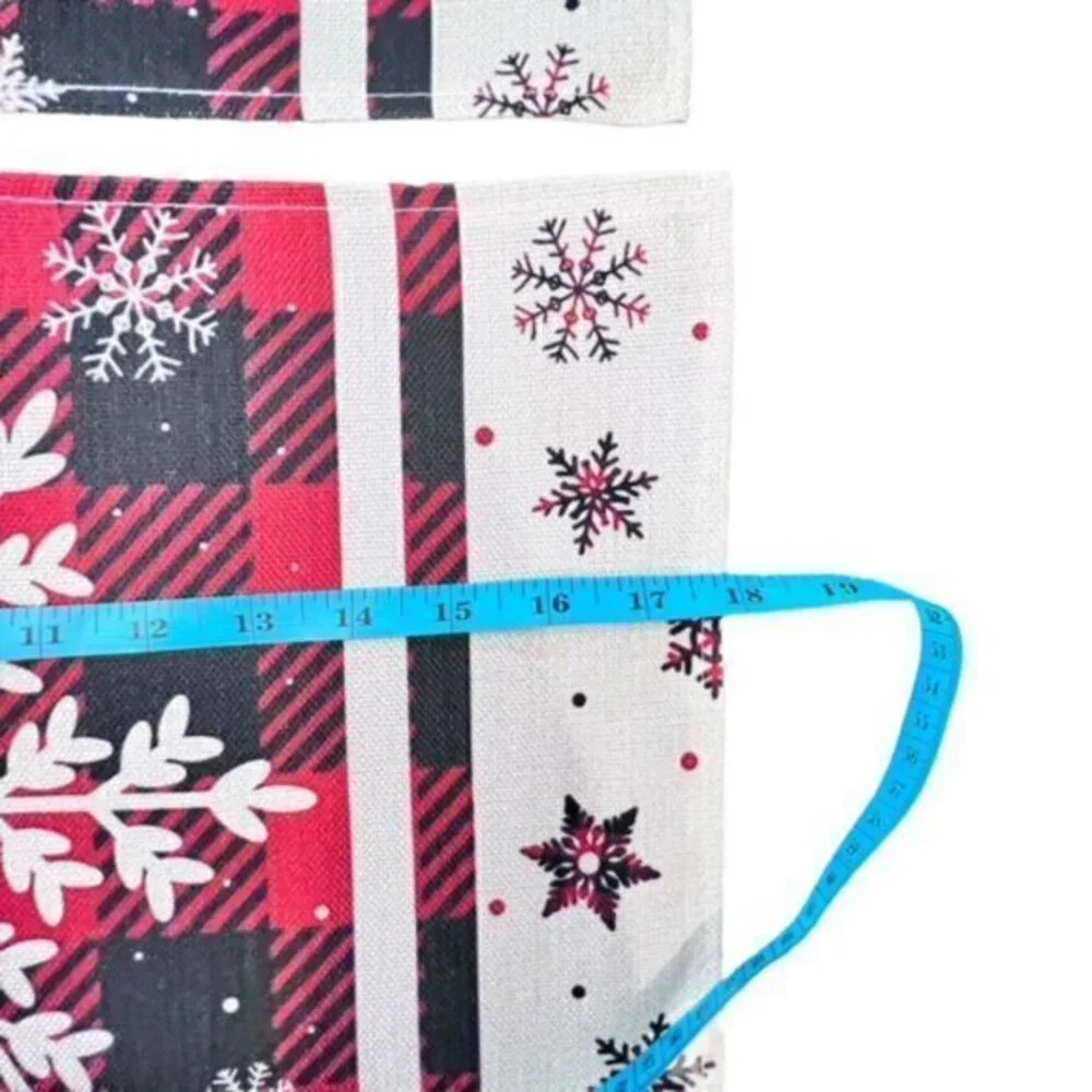 Winter Plaid Snowflakes Table Placemats Set Of 4 NEW Cottage Farmhouse Christmas